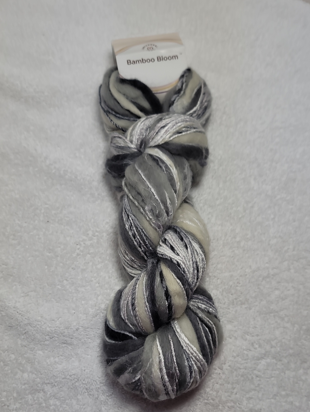Bamboo Bloom Yarn  1 Skein + FREE pattern Silver Tones - Nwot